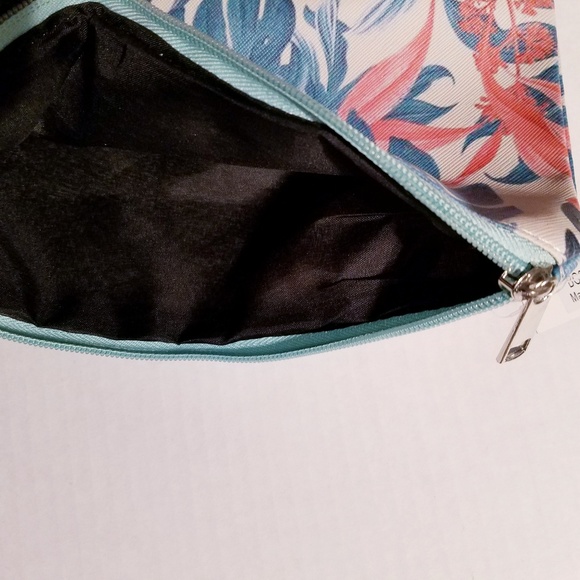 Tropical Jungle Print Canvas clutch NEW - Picture 3 of 3